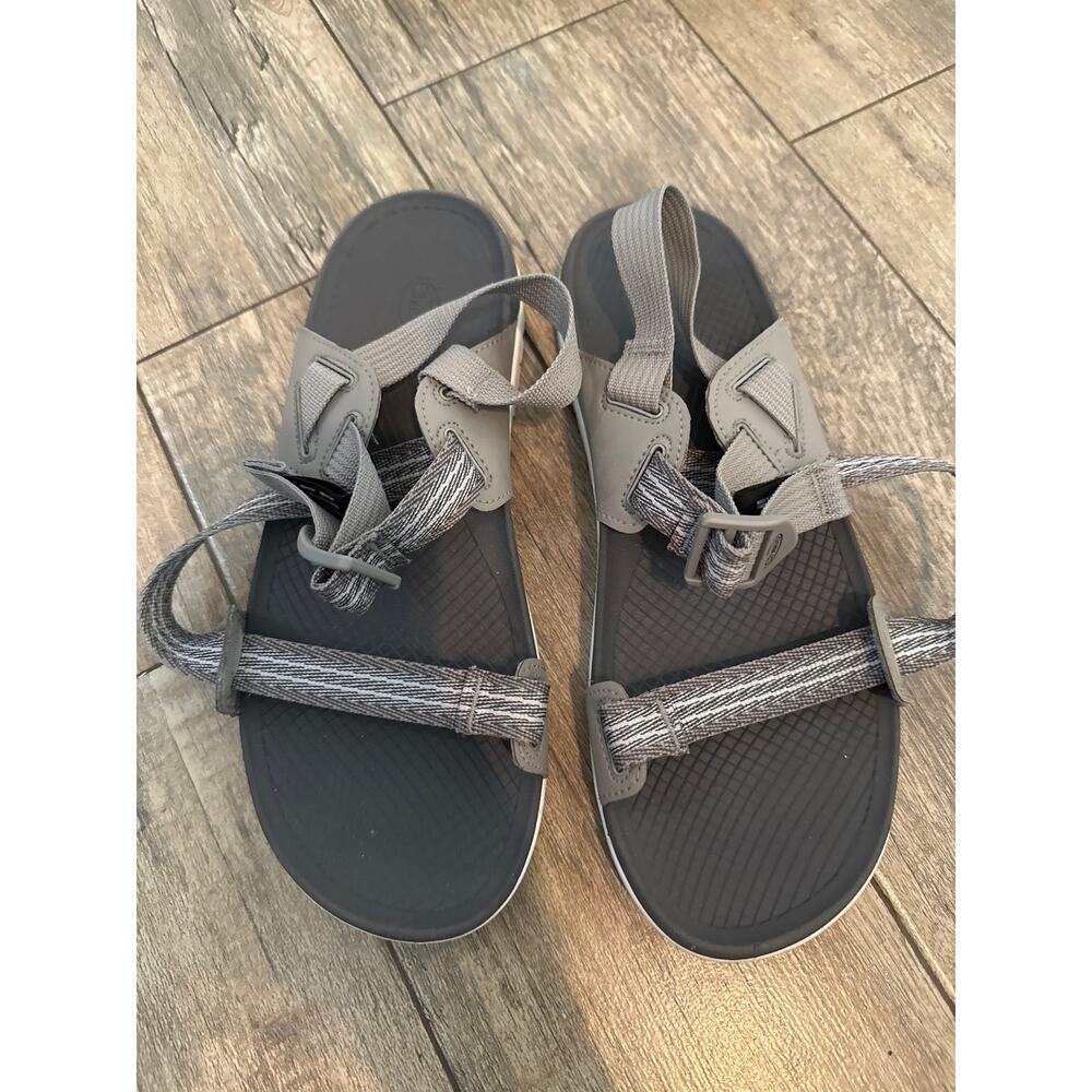 Chaco Lowdown Gray Adjustable Strap Flat Sandal S… - image 2